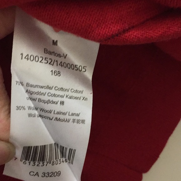 Strellson red v neck sweater - Picture 5 of 8